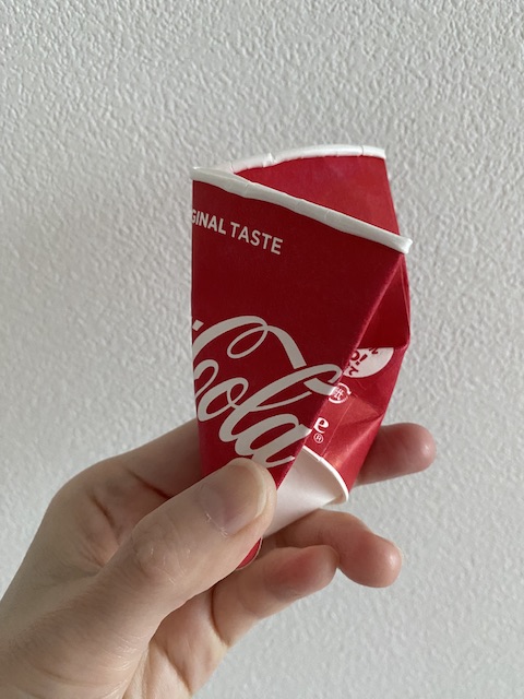 Fビレッジハーフマラソンで紙コップ不足